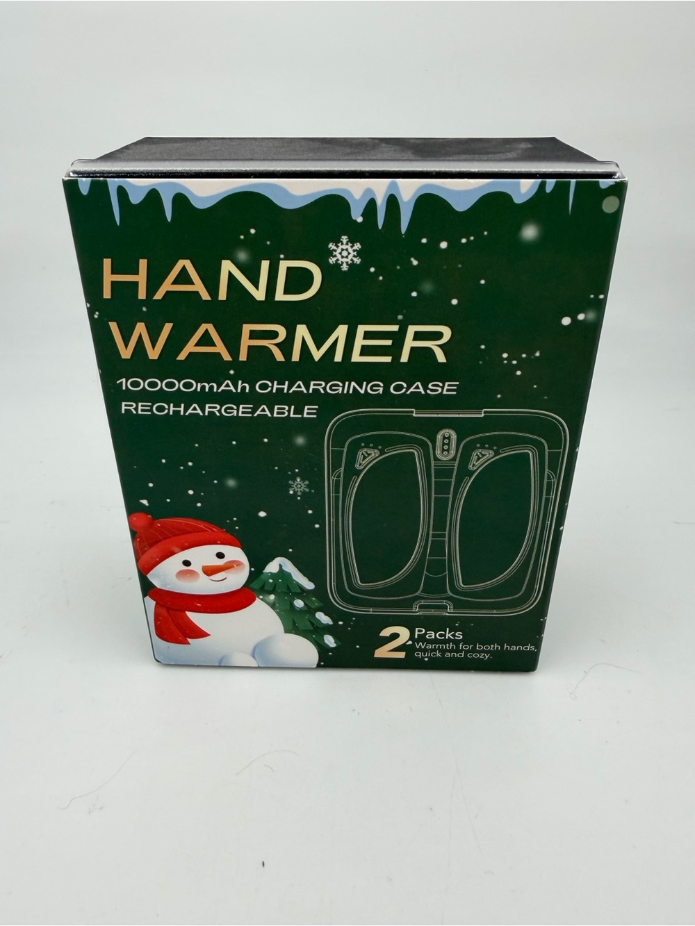 NEW! Hand Warmers Rechargeable 2 Pk Double-Sided Heating AI Charging Case
